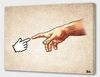 Curioos Funny 8bit Nerd & Geek Humor (creation Of Adam Parody)