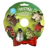 R & M International 6 Piece Mini Christmas Cookie Cutter Set In Silver