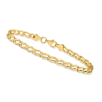 Canaria Fine Jewelry Canaria 10kt Yellow Gold Wavy-link Bracelet