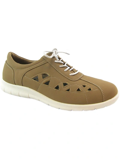 Bees By Beacon Womens Faux Leather Breathable Casual And Fashion Sneakers In Beige