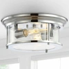 JONATHAN Y LAUREN 13.25" METAL/GLASS LED FLUSH MOUNT