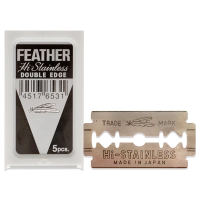 Jatai Feather Hi Stainless Double Edge Razor Blades By  For Unisex - 5 Pc Blades In Silver