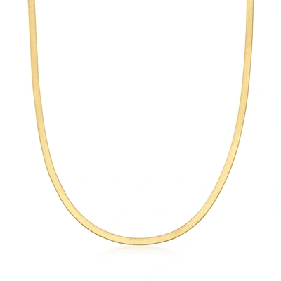 Canaria Fine Jewelry Canaria 3mm 10kt Yellow Gold Herringbone Necklace