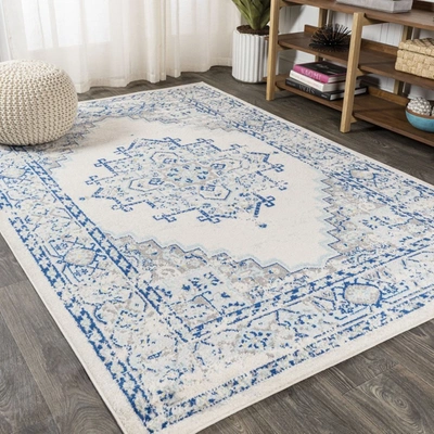 Jonathan Y Inigo Cottage Medallion Area Rug In Blue