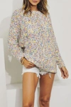 J.NNA RAINBOW DOTS OVERSIZED SWEATER IN WHITE