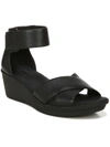 Naturalizer Riviera Womens Ankle Strap Velcro Wedge Sandals In Black