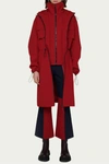 Amylynn Edith Hooded Layered Shell Parka In Wine In Red