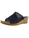 Baretraps Flossey Womens Cork Wedge Sandals In Blue