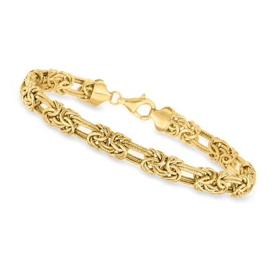 Canaria Fine Jewelry Canaria 10kt Yellow Gold Flat Modified Byzantine Bracelet