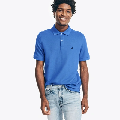 Nautica Mens Sustainably Crafted Deck Polo In Wind Surf Blue