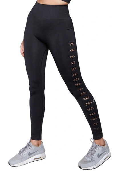 Ava Active Side Mesh Leggings In Black