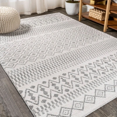 Jonathan Y Ifrane Berber Geometric Stripe Area Rug In Beige