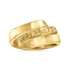 Ross-simons Italian 14kt Yellow Gold Diamond-cut And Polished Ring In Gold