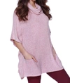 FRENCH KYSS HARPER KASHMIRA COWL NECK PONCHO IN ROSE