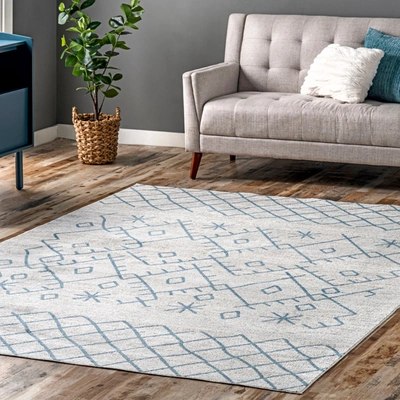 Nuloom Juniper Machine Washable Moroccan Area Rug In Blue