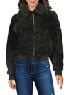 THEORY DOLMAN WOMENS LEATHER SHEARLING BOMBER JACKET
