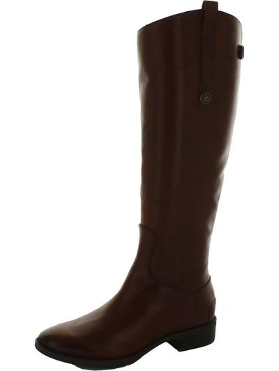 Sam Edelman Penny Womens Leather Knee High Riding Boots In Brown