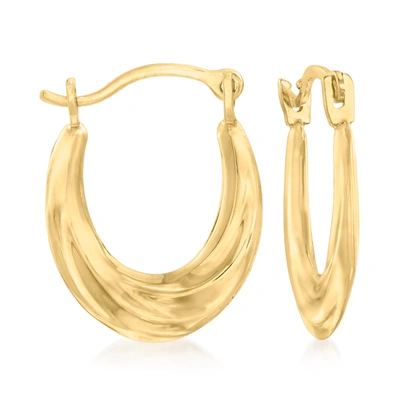 Canaria Fine Jewelry Canaria 10kt Yellow Gold Twisted Hoop Earrings