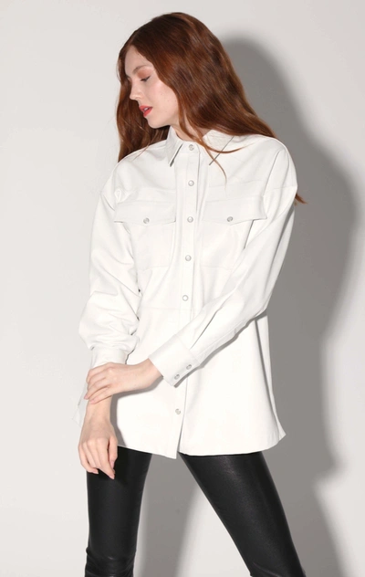 Walter Baker Shandi Leather Top In White