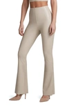 Commando Faux Leather Flare Leggings In Beige