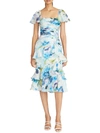 THEIA WOMENS BANDED KNEE-LENGTH COCKTAIL AND PARTY DRESS
