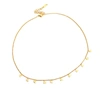 SOHI GOLD-PLATED BRASS BUTTERFLY CHARM NECKLACE