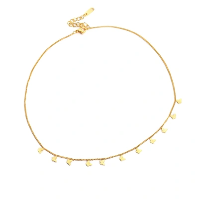 Sohi Gold-plated Brass Butterfly Charm Necklace