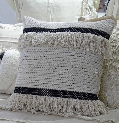 Vibhsa Designer Accent Throw Pillow Handloom Woven In Multi
