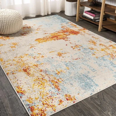 Jonathan Y Sunset Modern Abstract Area Rug In Blue