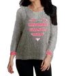 FRENCH KYSS CROCHET HEART CREW IN FROST/PINK