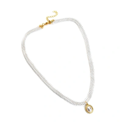 Sohi White Gold-toned Brass Gold-plated Chain In Silver