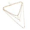 Sohi Pack Of 3 Gold Plated Star Shaped Necklace In Gold