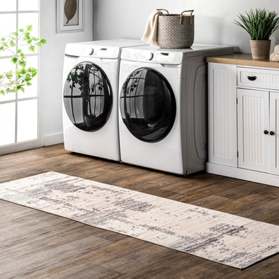 Nuloom Ariana Machine Washable Abstract Area Rug In Grey