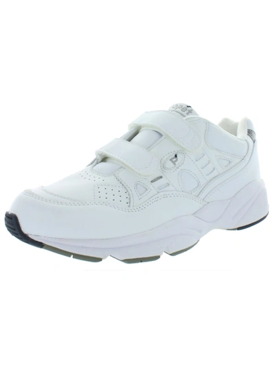 Propét Stability Walker Womens Leather Low Top Walking Shoes In White