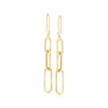 Canaria Fine Jewelry Canaria 10kt Yellow Gold Graduated Paper Clip Link Drop Earrings In Gold