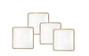 Classic Touch Decor Porcelain White Plates With Gold Beaded Design