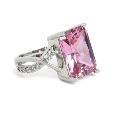 Sohi Stone Designer Ring In Pink