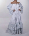 Cristina Sabatini Diane Maxi Shirt Dress In Pink In Blue