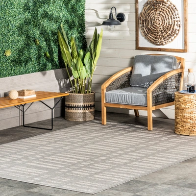Nuloom Marin Contemporary Indoor/outdoor Area Rug In Grey