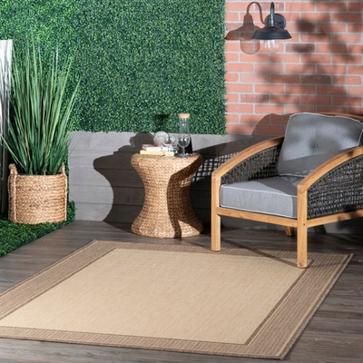 Nuloom Machine Made Outdoor Gris Area Rug