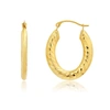 Max + Stone Solid 14k Yellow Gold 23mm Chunky Twist Hoop Earrings With Click-top Closure In Gold