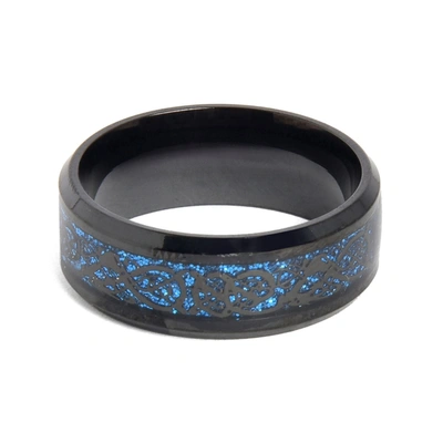 Sohi Trendy Band Ring In Blue
