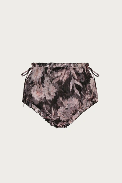 Adete Magnolia Brief In Midnight Faded Floral In Multi