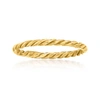 Ross-simons 18kt Yellow Gold Rope Ring In Gold
