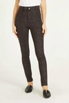 Dear John Denim 11" Super High Rise Nina Legging In Mocha Snake In Black