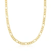 CANARIA FINE JEWELRY CANARIA MEN'S 6.4MM 10KT YELLOW GOLD FIGARO-LINK NECKLACE