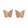 Sohi Gold Plated Butterfly Studs In Gold