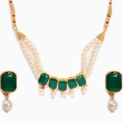 Sohi Women's The Sama Jewellery Set In Green