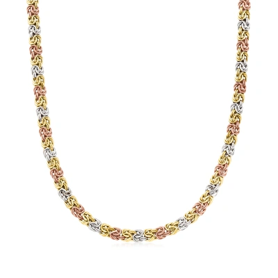 Ross-simons 14kt Tri-colored Gold Byzantine Necklace