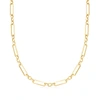 CANARIA FINE JEWELRY CANARIA 10KT YELLOW GOLD ALTERNATING CABLE AND PAPER CLIP LINK NECKLACE
